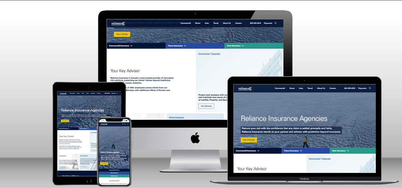Reliance.ca Website Screenshot